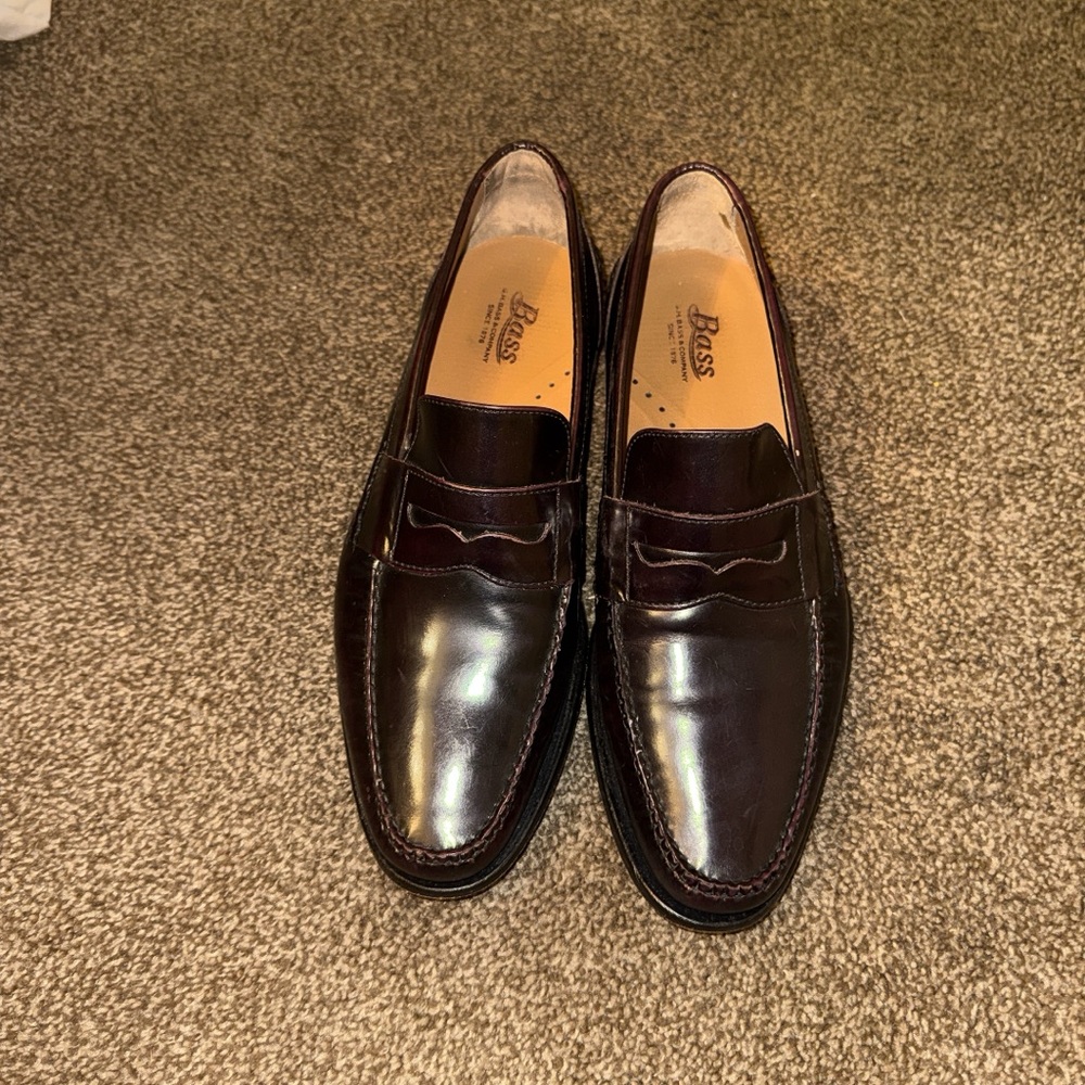 Bass Men's Dark Brown Leather Loafers